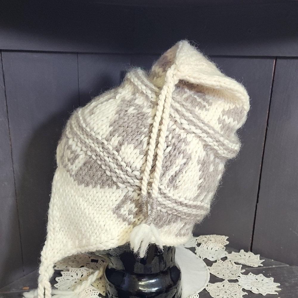 Ralph Lauren Cream and Gray Wool Hat - Picture 3 of 7